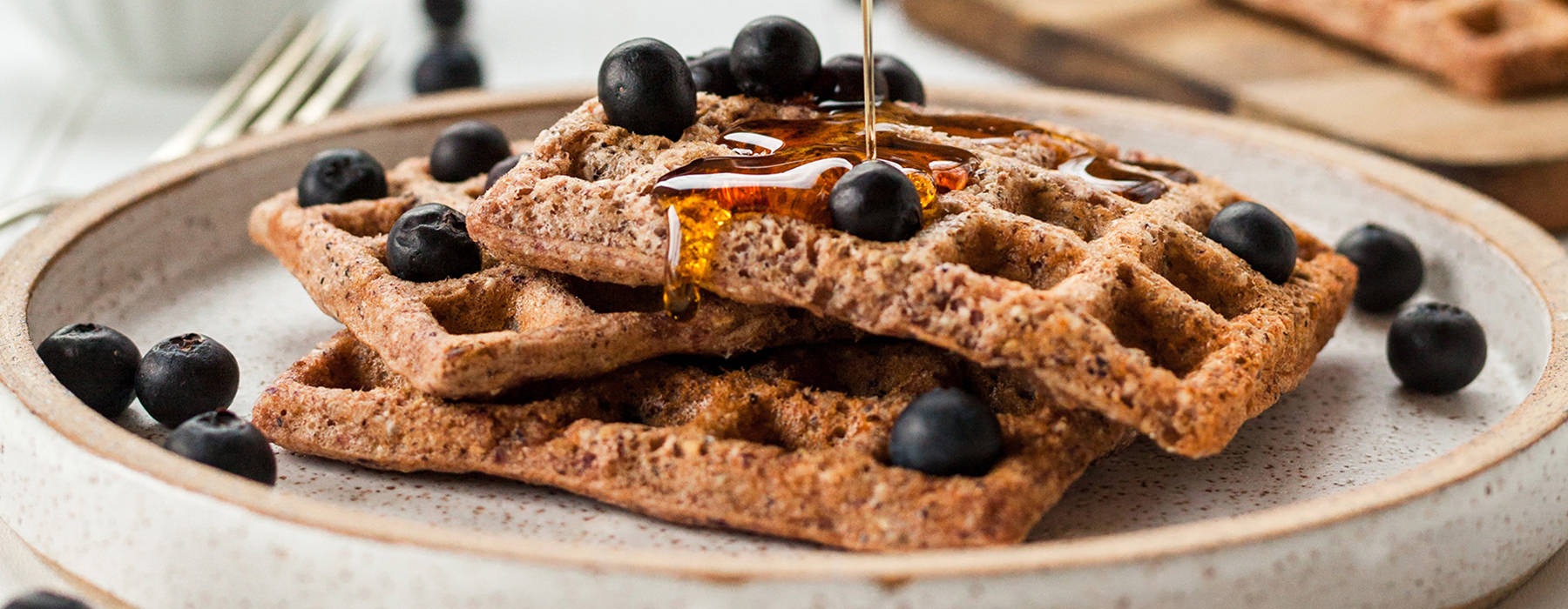 waffles with blueberries